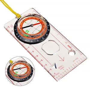 Hiking Camping Outdoor Compass Ruler Cross-country Race Baseplate Measure Ruler Map Scale Military C in Pakistan