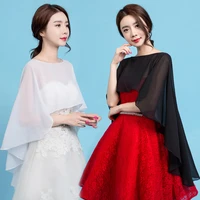 new style extra large chiffon shawl white red wedding cape shawl black cape sleeveless sunshade sunscreen shawl