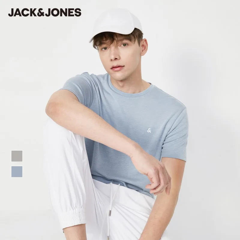 JackJones Мужская разноцветная деловая Повседневная футболка с круглым вырезом и