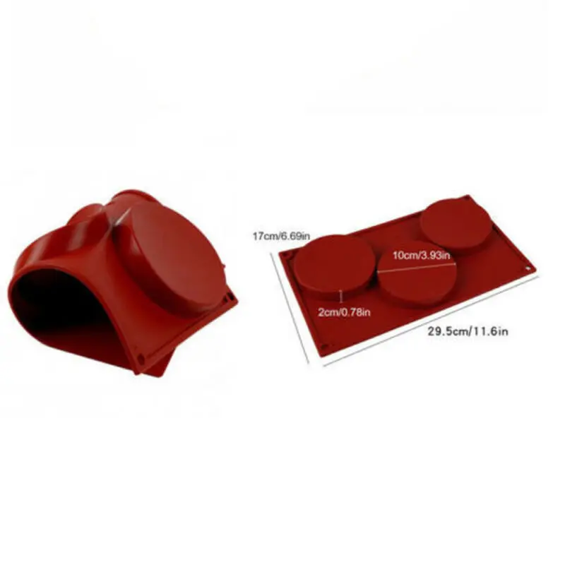 2020 горячий стиль 3-Полость силиконовая форма диск формы для выпечки торта пирог