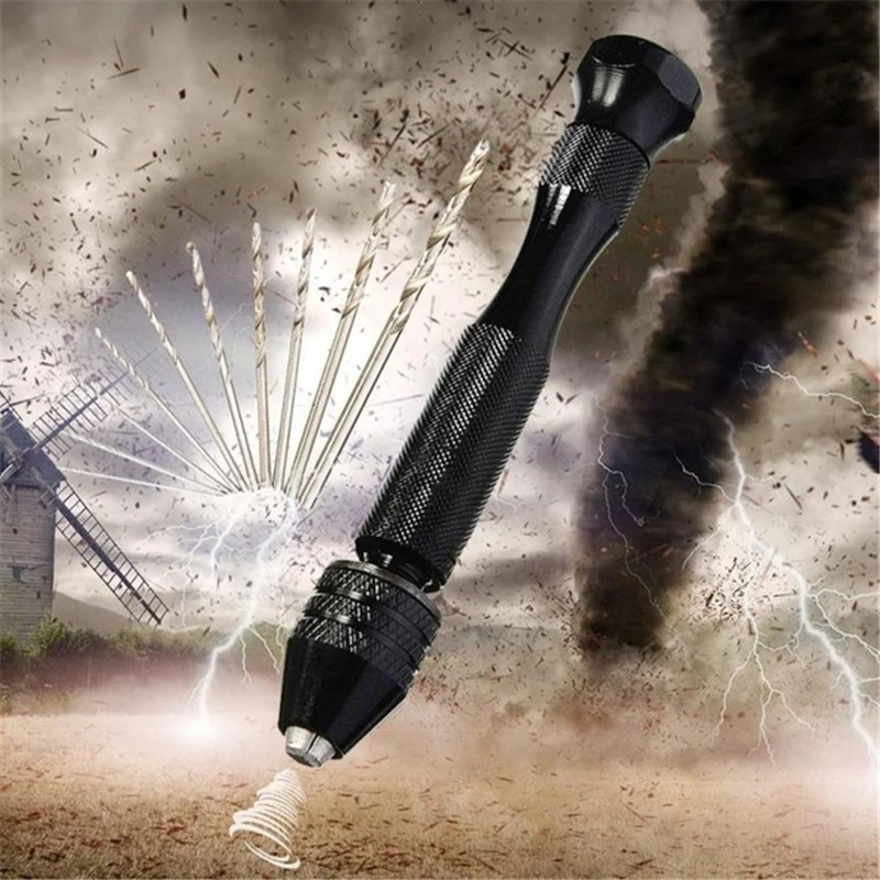 1set Twistdrill Handdrill Mini With Aluminum Hand Drill Micro Keyless Chuck 10 Twist Drills Rotary Tools | Инструменты