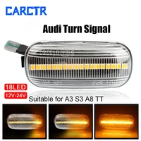 carctr audi a3 s3 a8 tt turn signal light leaf board modified side light running water yellow light 5w 12v led side turn signals