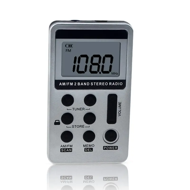Портативный карманный двухдиапазонный мини радиоприемник DC 5 В FM/AM цифровой