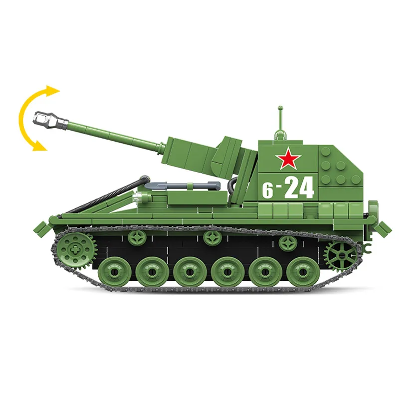 Военные военные Второй мировой войны WW2 SWAT солдатики советские SU 76M самоходные