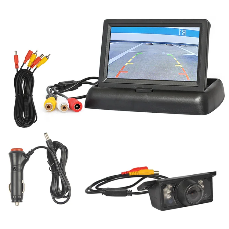 509 Diykit, беспроводной 4,3 дюймовый складной автомобильный монитор ночного видения резервная камера заднего вида Автомобильная камера заднего вида - Название цвета: 509