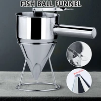 stainless steel plunger funnel with funnel drip cream sauce stand small octopus balls tool with rack baking cupcake kitchen tool