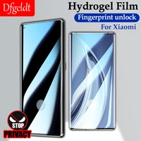 anti spy full curved hydrogel film for xiaomi 11 10 pro privacy screen protector for xiaomi mi note 10 pro 10 11 ultra not glass