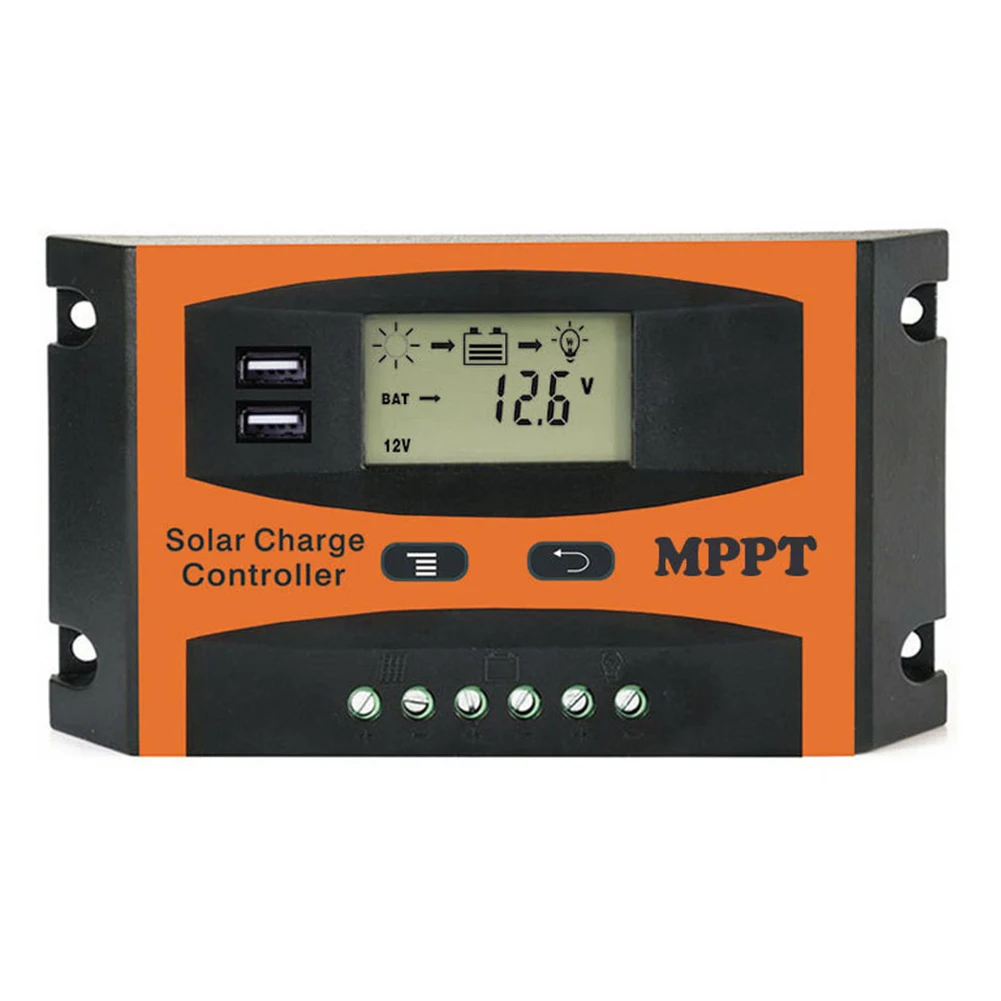 

Solar Charge Controller Regulator 12/24V 50/60A MPPT Orange Intelligent Discharge With LCD Display SOLAR80 For Home Industry