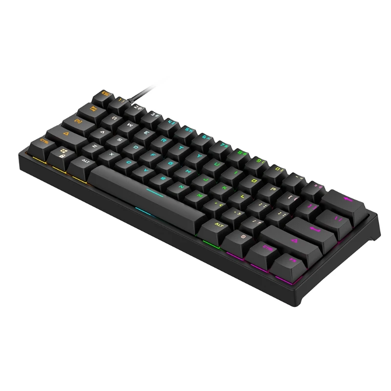 

Клавиатура игровая Механическая XX9A 60% с RGB-подсветкой, 61 клавиша