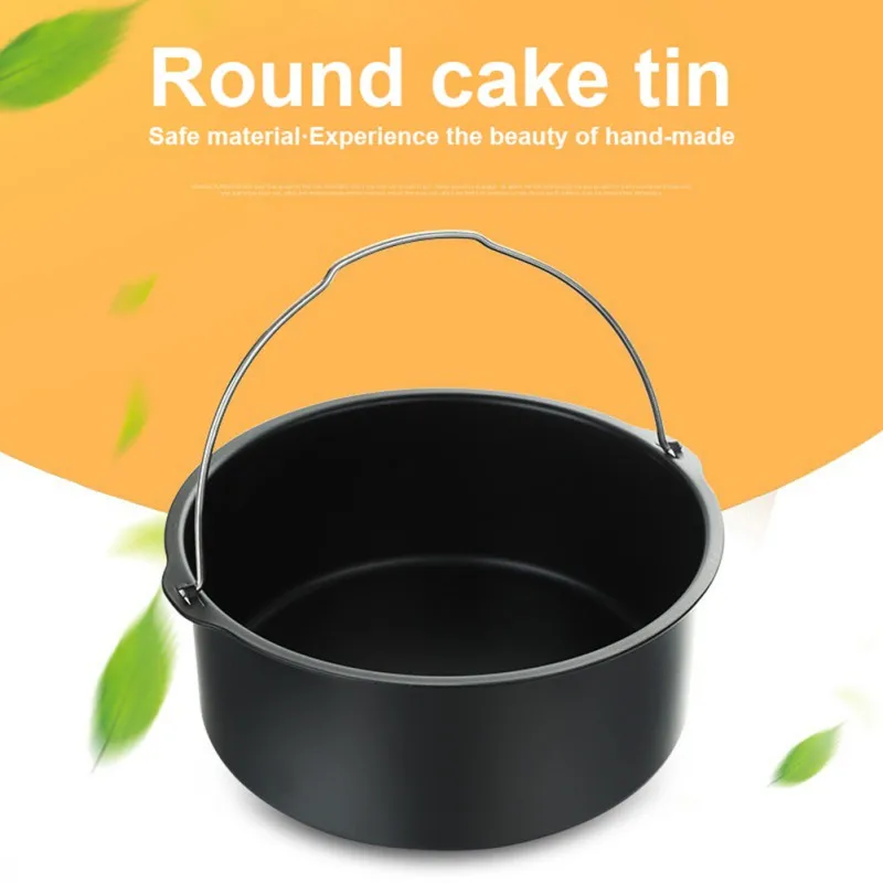 

High Quality Air Fryer Accessories 8 Inch Air Fryer Cake Pizza Oven Barbecue Air Fryer Cake Pizza Oven Barbecue Frying Pans Tray