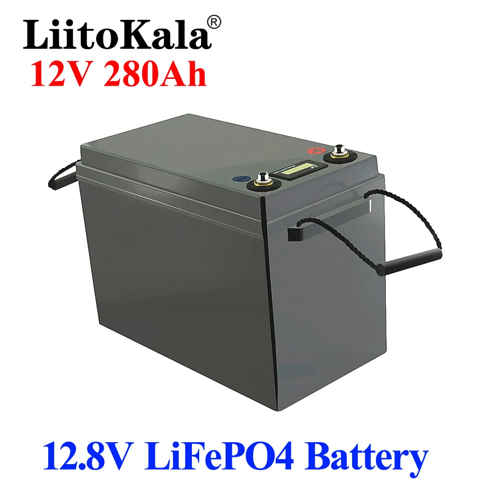 

LiitoKala 12V280Ah LiFePO4 батарея BMS литиевые батареи питания 3000 циклов для RV Campers Golf Cart Off-Road Off-grid Solar Wind