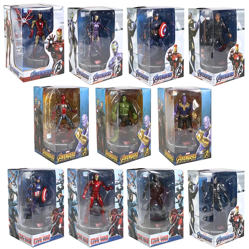 Экшн фигурки из серии Мстители Marvel железный человек MK85 Человек паук перец горшки