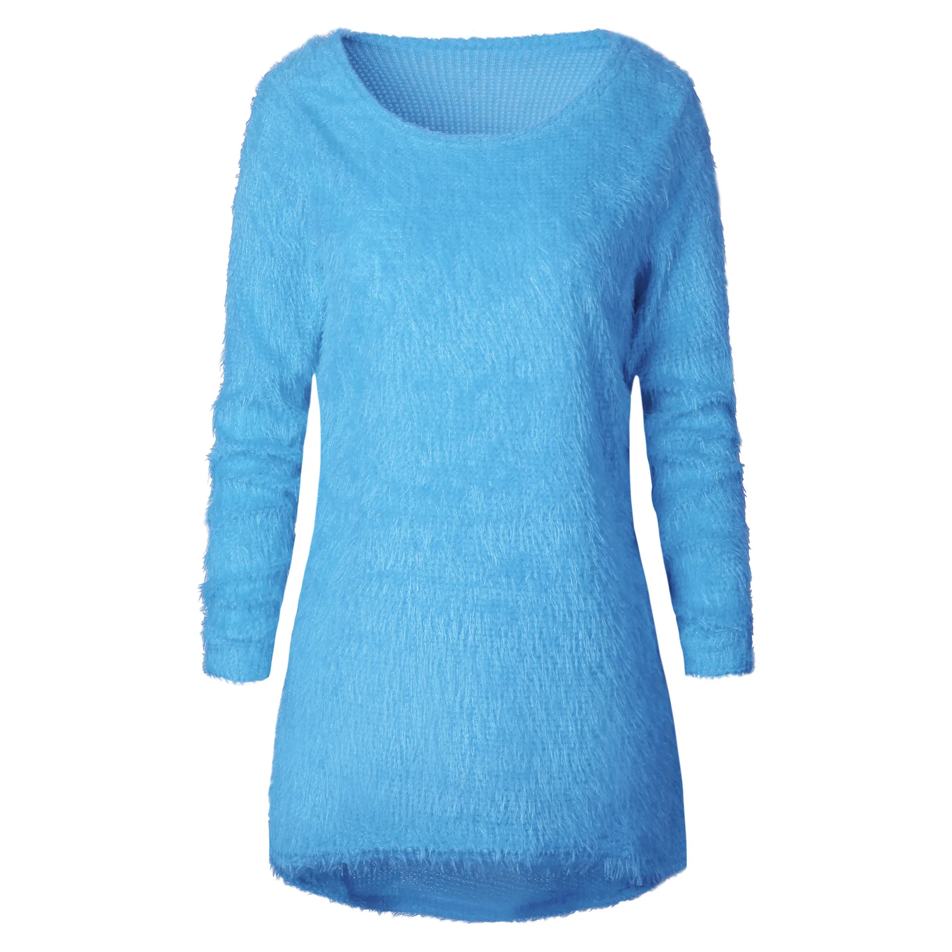 Madam clothing OWLPRINCESS/2019 г. Свитер однотонное платье с длинными рукавами и круглым