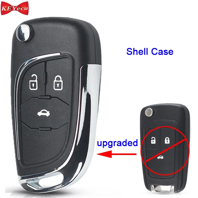 KEYECU для Opel Meriva B Astra J Chevrolet Cruze Equinox Impala Malibu GMC Buick Улучшенный чехол дистанционного