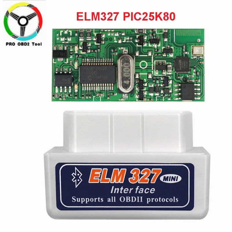 Супер Мини OBD ELM327 V1.5 Bluetooth с чипом PIC18F25K80 OBD2 сканер адаптер ELM 327 автоматический диагностический инструмент для Android/PC - Цвет: White ELM327 1.5