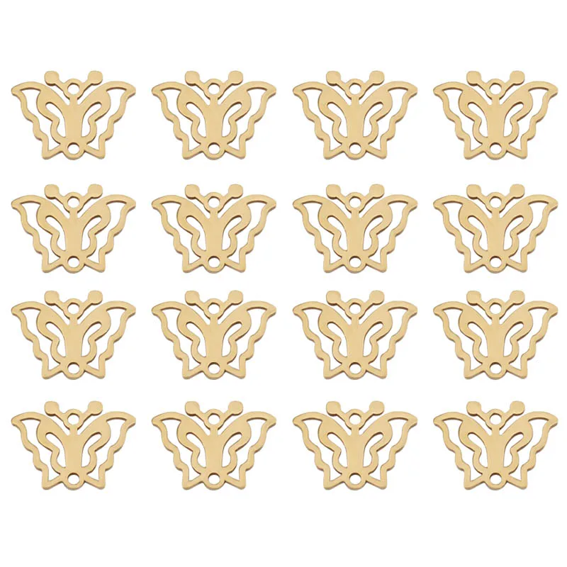 

Fine Polishing Smooth Butterfly Star Moon 100% Stainless Steel Charms DIY Charms for Jewelry Making Supplies Bracelet Pendant