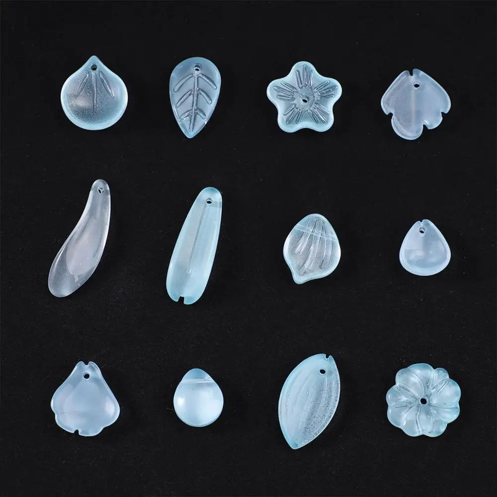 Gradient Color Lampwork Bead Flower Petal Shape Glass Charm Handmade Ornaments DIY Sewing Craft Jewelry Makings | Дом и сад