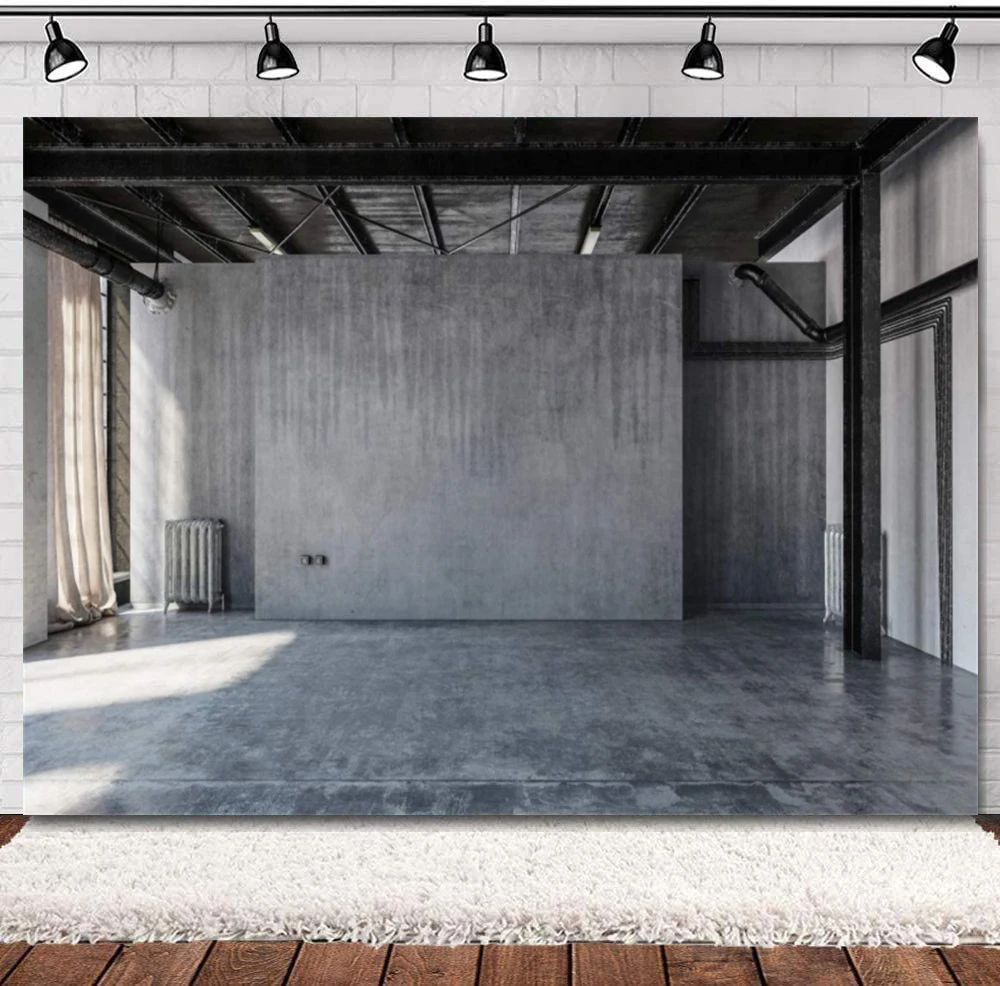 

Empty Livingroom Photography Backdrop Sunlight Abandoned Loft Office Building Interior Grunge Old Room Background Dancer Cowboy