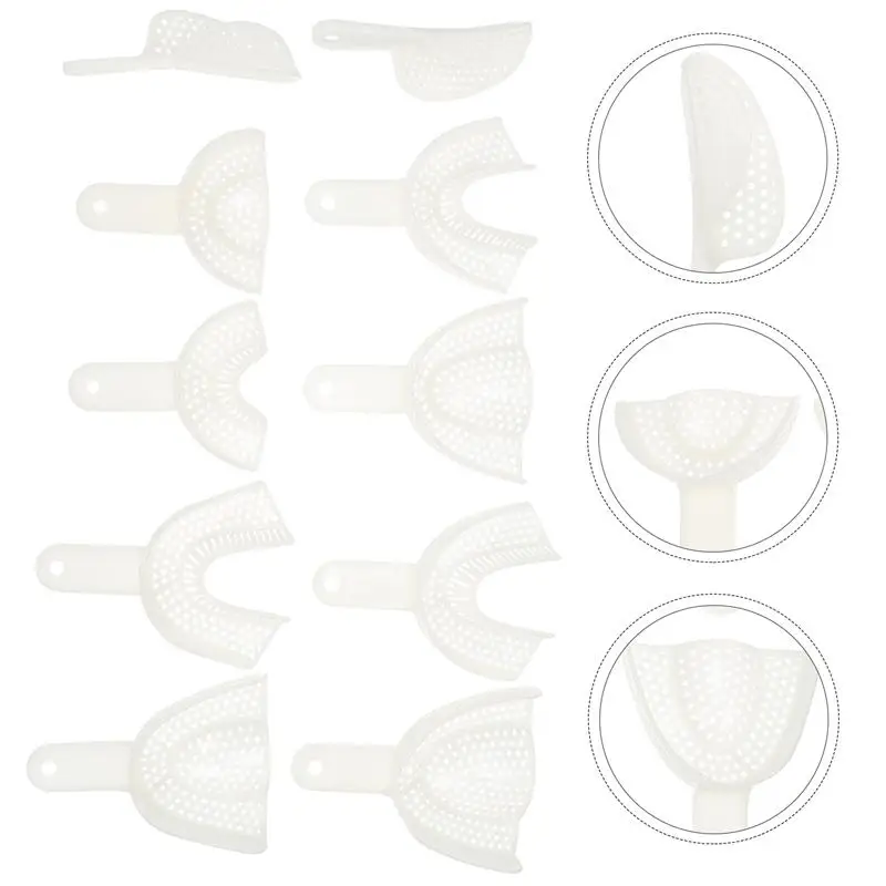 

10pcs Reusable Lightweight Durable Plastic Tooth Trays for Women Men Adults