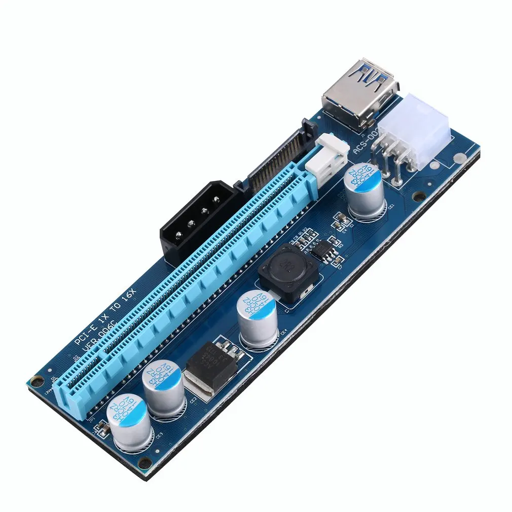 USB3.0 PCI E питание ed Express 1x к 16x расширитель переходника карты адаптер добыча