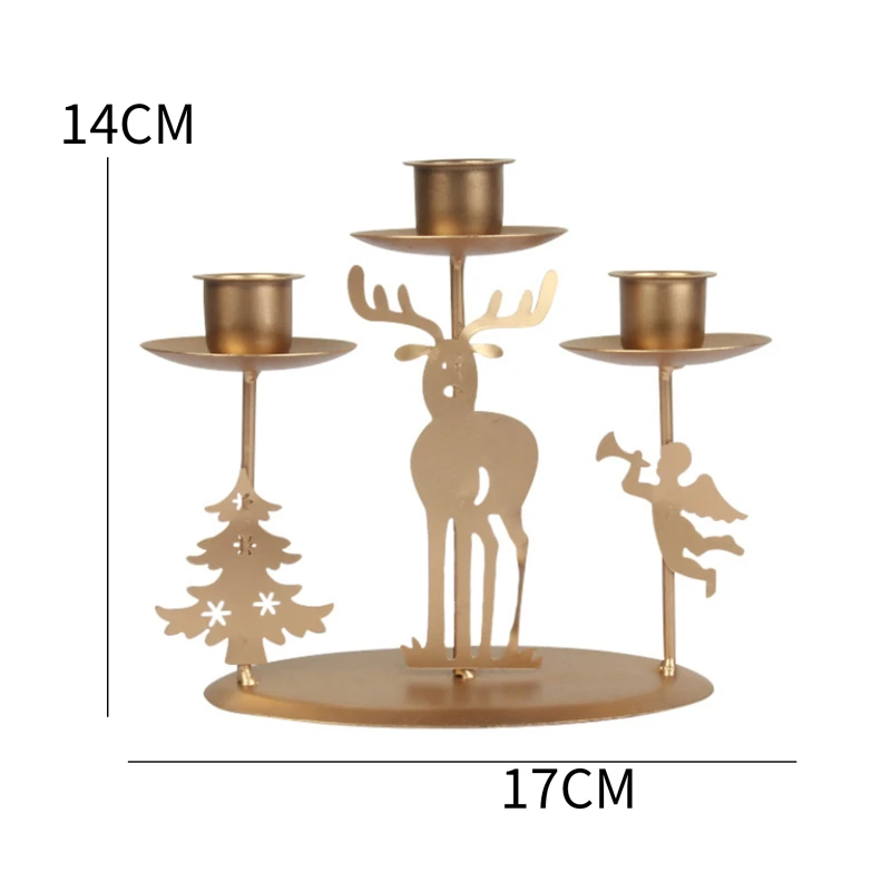 Рождественские подсвечники из кованого железа украшения для рождественской