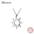 Modian Лидер продаж, классическое ожерелье от солнца, Бог, модное очаровательное серебро 925 пробы, простые счастливые подвески для женщин, ювелирные изделия из тонкого S925 пробы