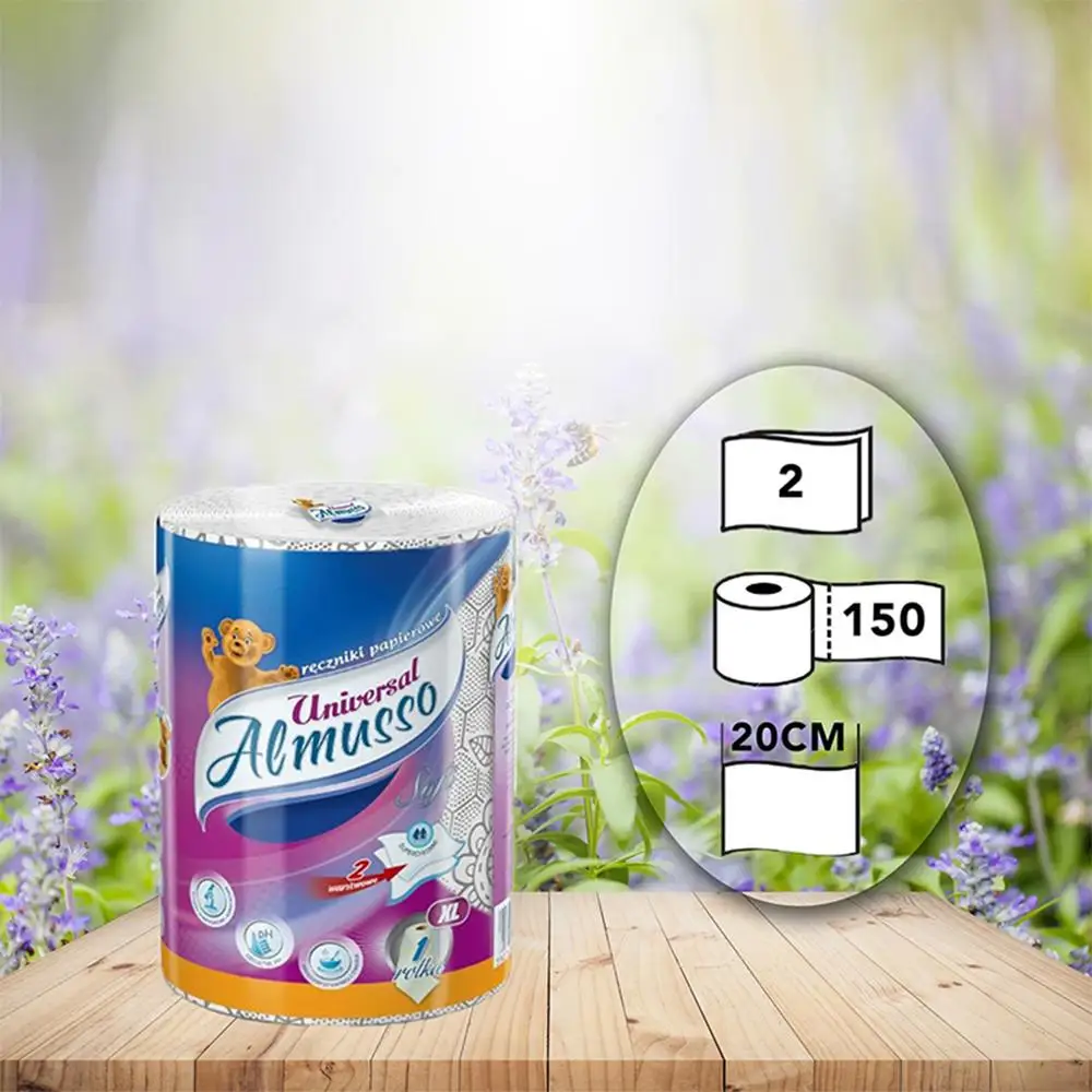

2 Rolls kitchen Toilet Paper,Smooth Soft strong water absorption toilet paper