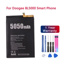 high quality original doogee bl5000 battery replacement 5050mah smart phone parts backup battery for doogee bl5000 smart phone