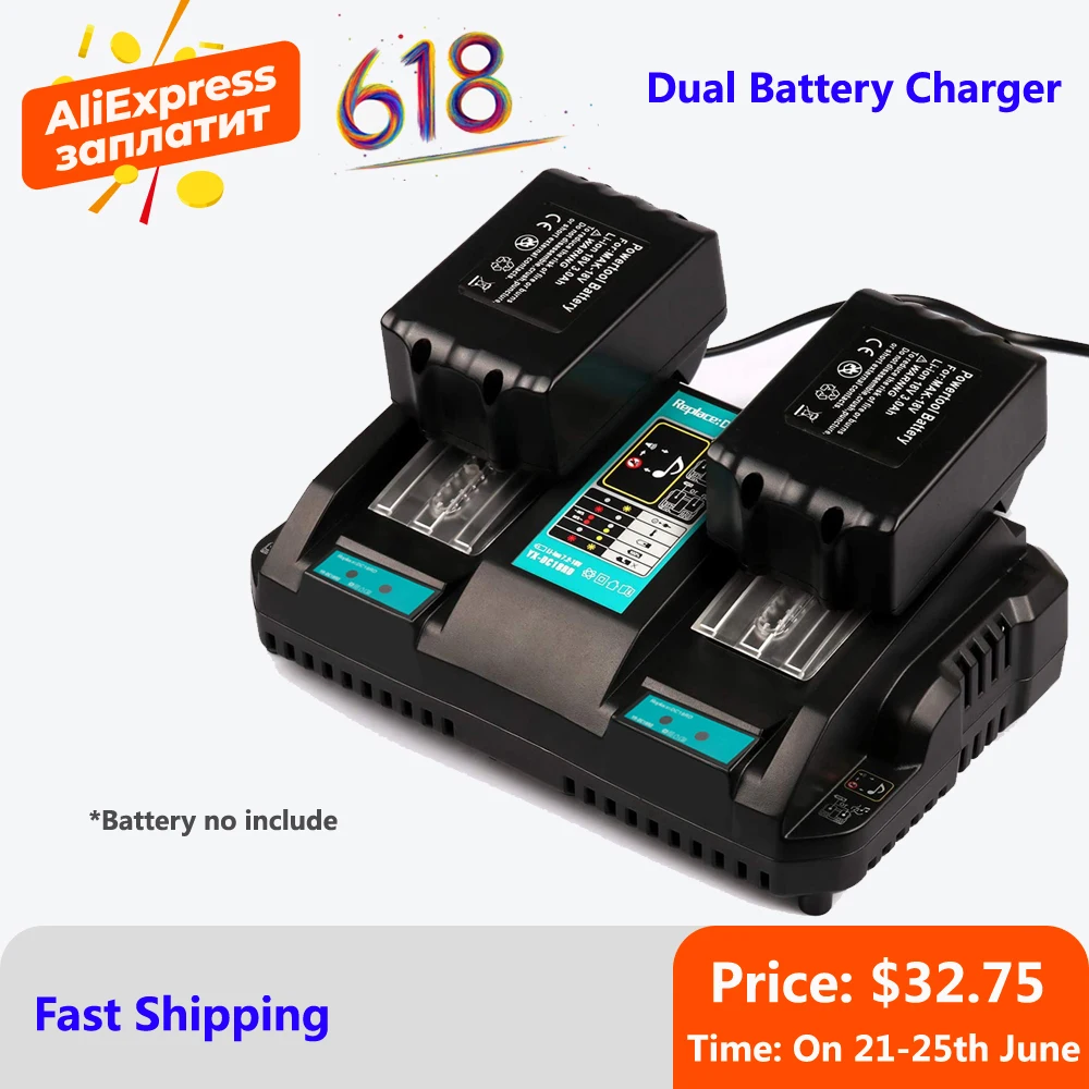Двойное Сменное зарядное устройство для Makita 14 4 в 18 BL1830 Bl1430 DC18RC DC18RA Li Ion US EU