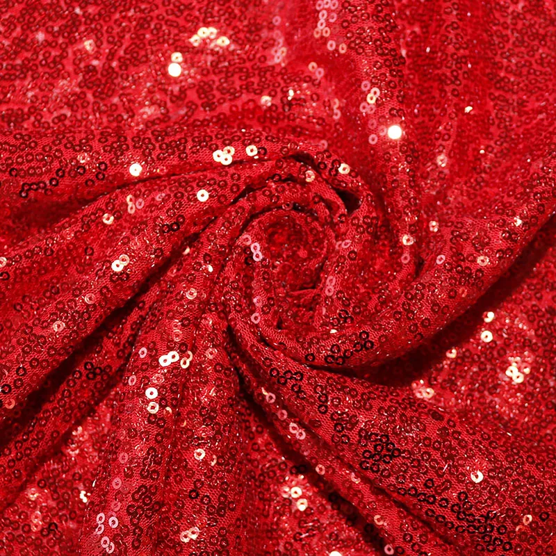 Красная Блестящая вышитая качественная скатерть с блестками для мероприятий