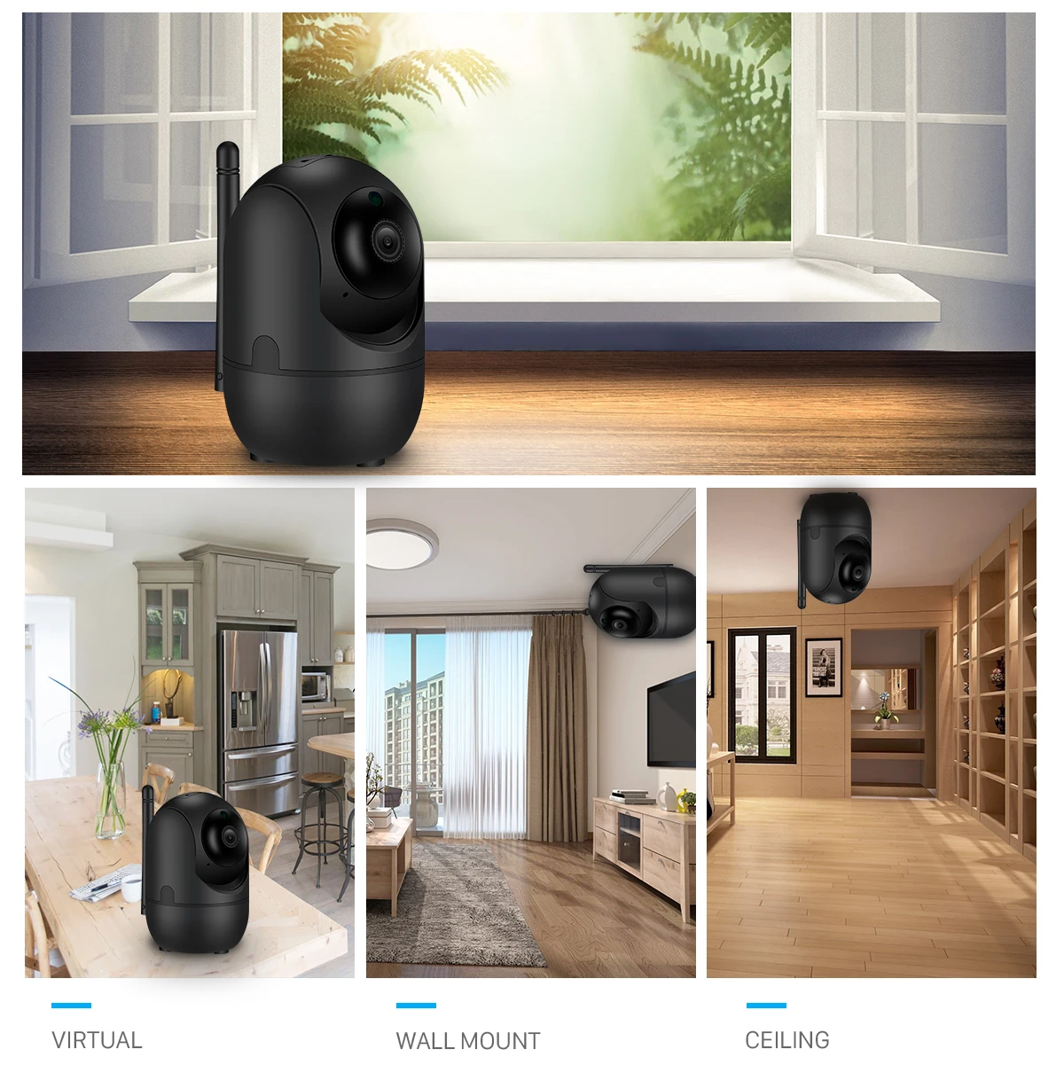 

Wouwon Auto Track 1080P IP Camera P2P Surveillance Security Monitor WiFi Wireless Camera Mini CCTV Indoor Home Camera