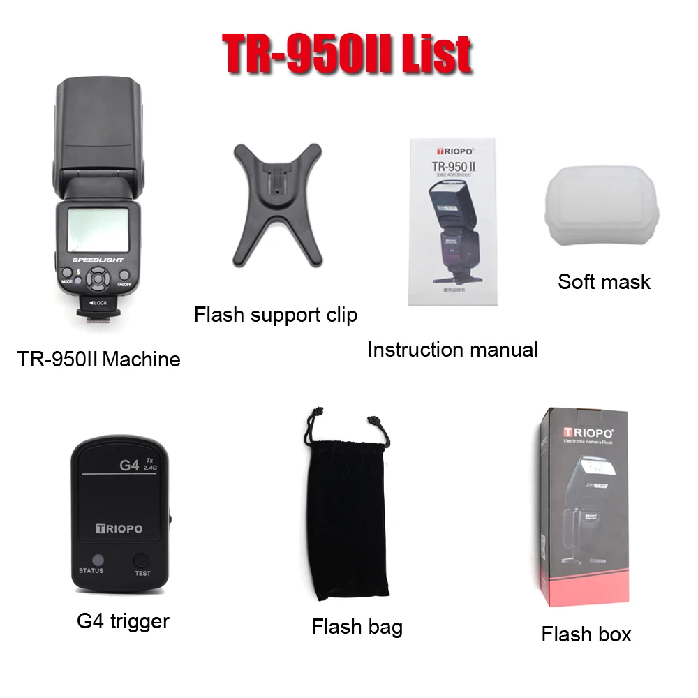 Triopo TR 950II вспышка светильник Speedlite Универсальный 2 4G Беспроводная передача для Nikon