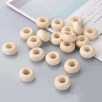 3015mm natural abacus wooden beads loose spacer bead accessories large hole wooden beads for diy handcraft kids toys sets