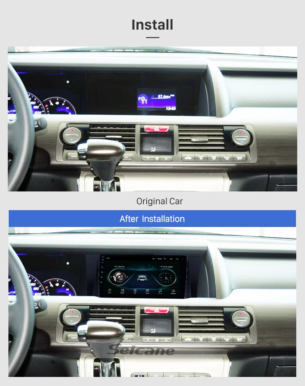 Harfey 9 дюймов Bluetooth gps Android стерео Android 8,1 радио для Honda Elysion 2012- HD сенсорный экран USB поддержка Carplay DVR