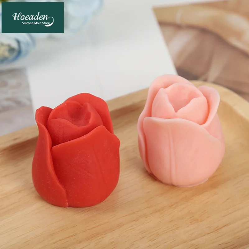 

3D Tulips Rose Silicone Candle Mould Aroma Wax Soap Making Molds DIY Handmade Creative Aromatherapy Silicone Candle Molds