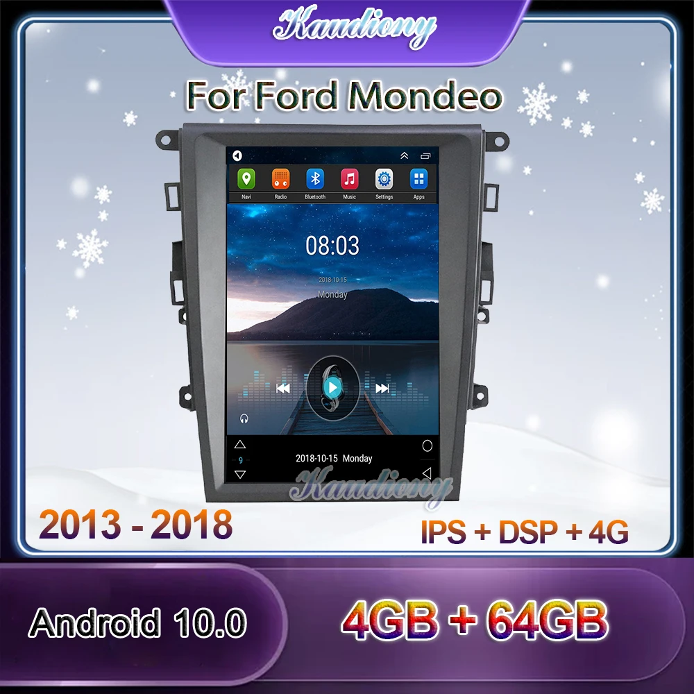 Kaudiony 12 1 &quotTesla Style Android 10 0 для Ford Mondeo автомобильное радио авто Dvd мультимедийный