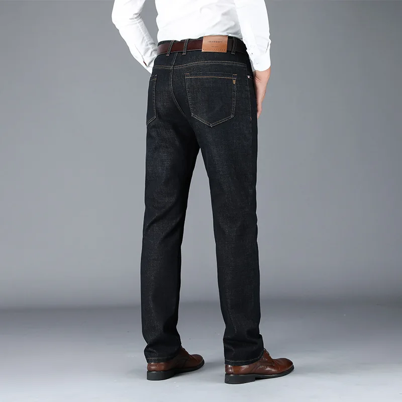 Брендовые джинсы мужские s бизнес стрейч брюки повседневные Прямые для мужчин