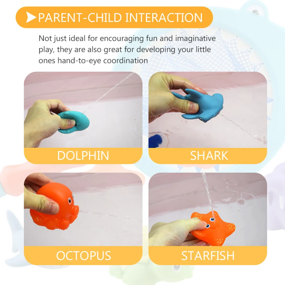 

7 Pcs Funny Baby Bathing Kids Bath Shower Toys Bathtub Games