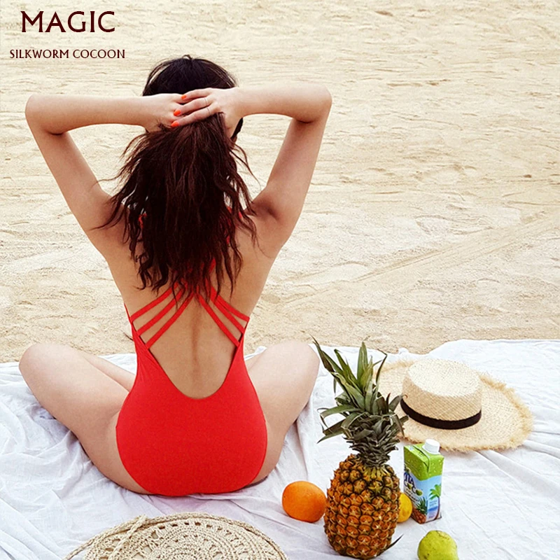 Новые пикантные высокая эластичность Для женщин Одна деталь купальник женский