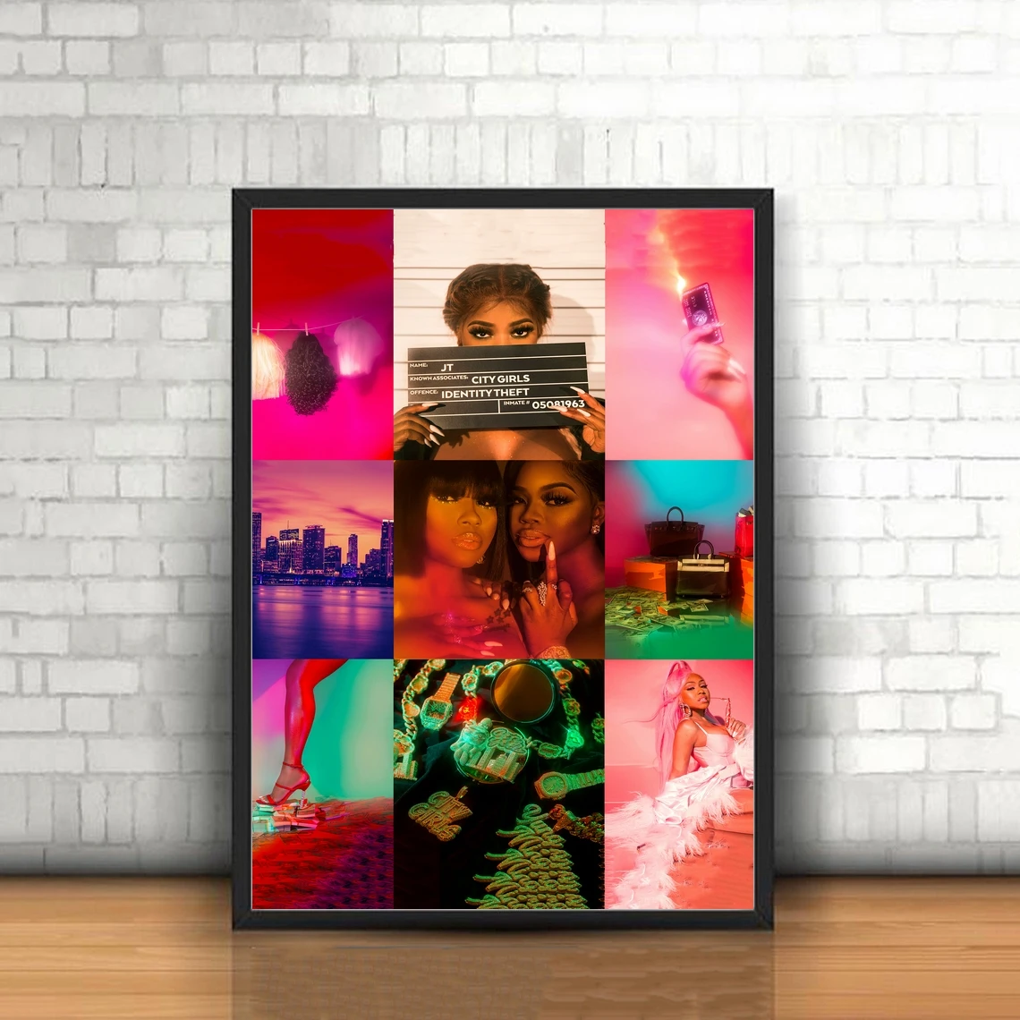 

Постер с изображением музыкального альбома City Girls On Lock, Постер в стиле рэп, хип-хоп, поп-музыка, звезда, Холщовый постер, печать (без рамки)