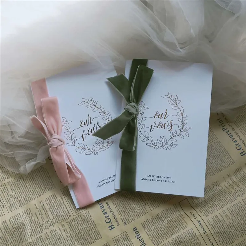 2 шт. винтажная свадебная открытка с бархатной лентой Свадебная вечеринка