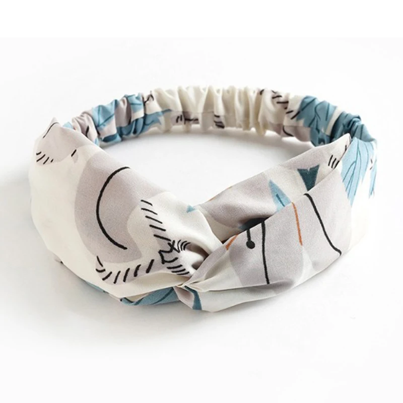 

2021 New Design Fashion Women Summer Style Headbands Bohemian Girl Cross Turban Bandage Bandanas Hairbands Hair Accessories Gift