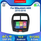 Автомобильный радиоприемник 8 ядер 6 + 128G DSP Android 10, мультимедийный видеоплеер для Mitsubishi ASX 2010 2011 2012 2013 2014-2017, беспроводной Carplay
