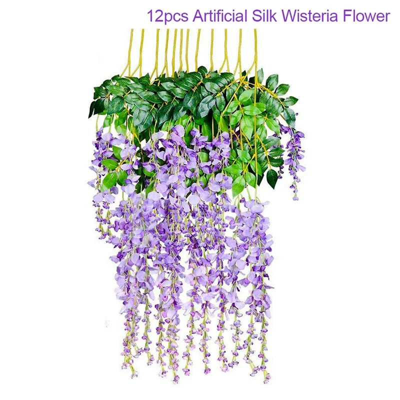 wisteria 3 Искусственные цветы букет для украшения пионы шелковые цветы искусственные Весенние Свадебные Декоративные искусственные цветы украшение дома - Цвет: wisteria 3