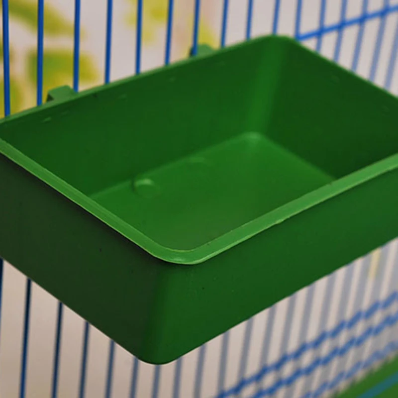 Зеленый Пластик попугай ванна для птицы чистая коробка кормления Еда воды