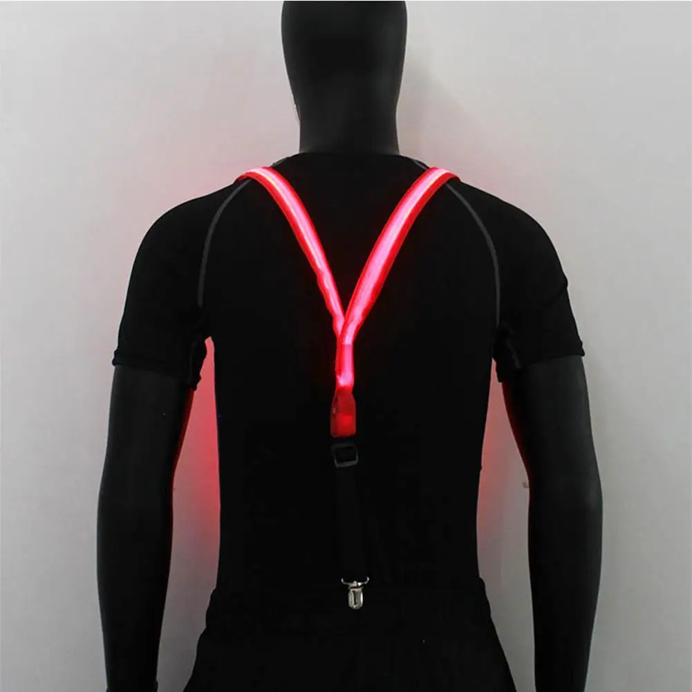 

Light Up Men's Led Suspenders Bow Tie Perfect For Music Suspenders Illuminated Led Festival Costume Party