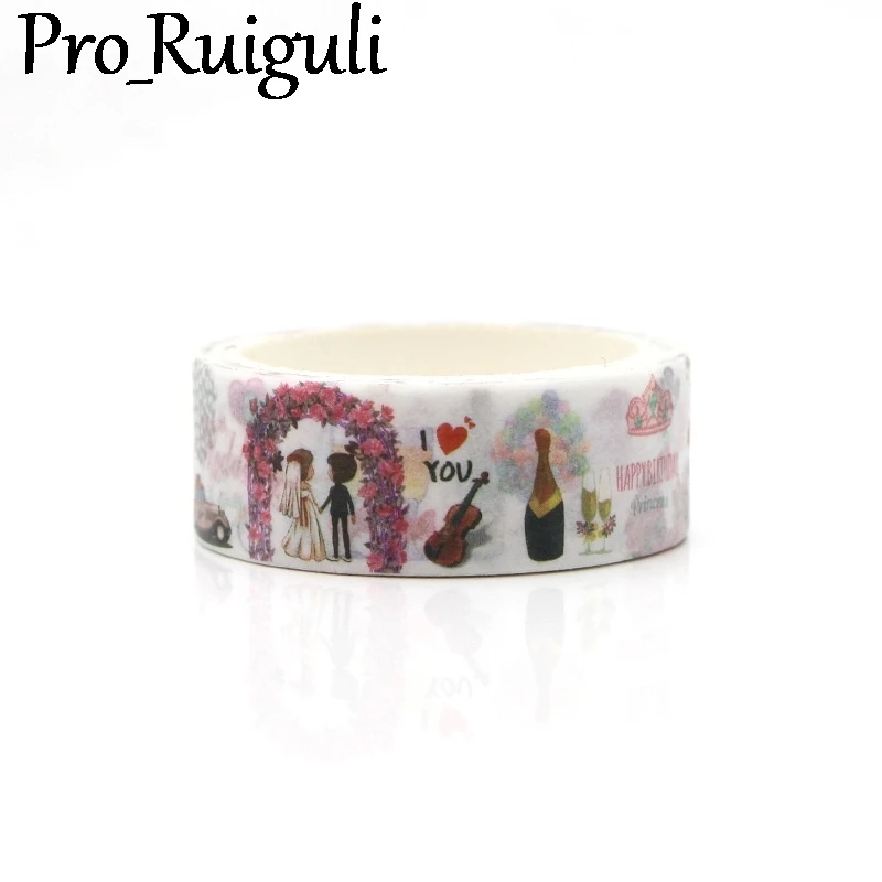 

Romantic Paris Wedding Cool Cartoon Washi Tape Paper DIY Decorative Adhesive Tape Stationery Masking Tapes Supplies