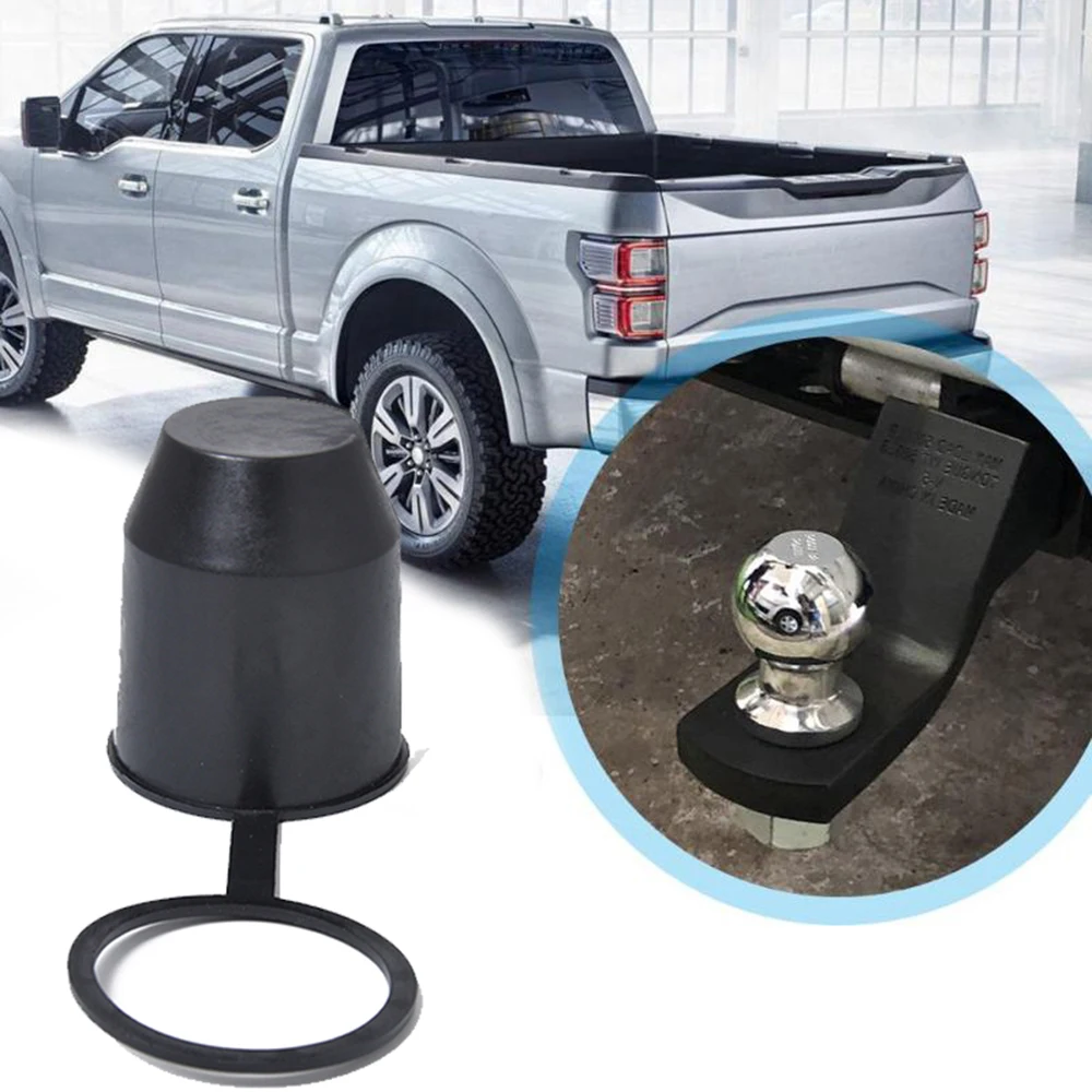 

50mm Car Tow Bar Ball Cover Plastic Towing Protect Towbar Towball Cap Cover For Auto Truck Trailer SUV Camper Pickup