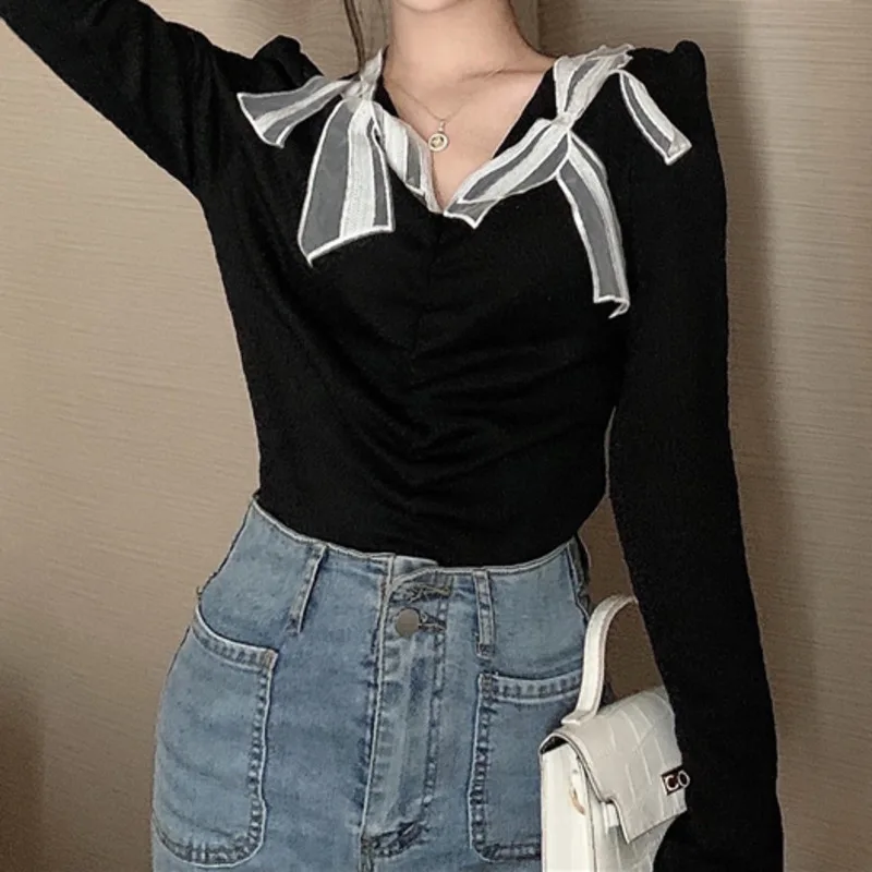 

Женская рубашка с длинным рукавом, белая рубашка с длинным рукавом, Осень-зима 2021