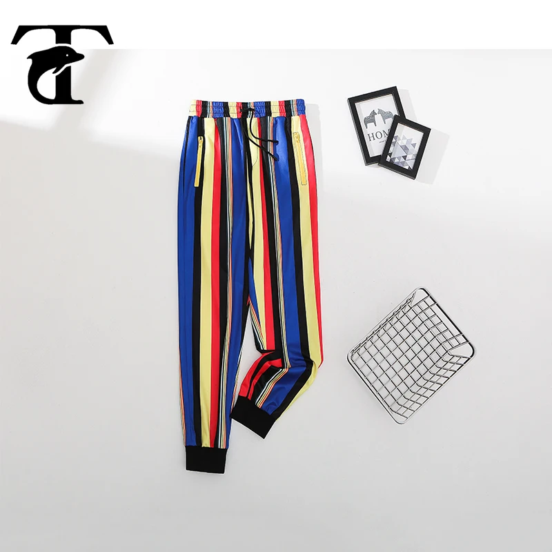 Мужские брюки-султанки на молнии с нахлыстом и карманами 2020 корейские